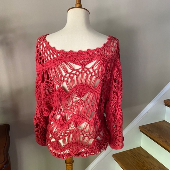 Anthropologie Red Trifelle Little Yellow Bird Pullover Women's Size XS - Picture 5 of 6